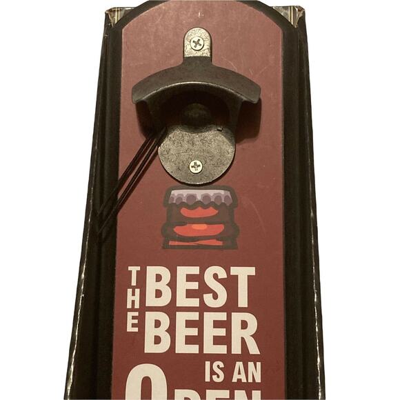 Wembly Nifty Bottle Opener Wall Mount with Cap Catcher - Bar Man Cave Accessory - Picture 3 of 4